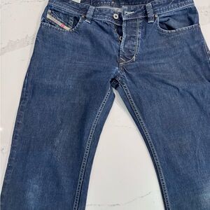 Diesel Relaxed Fit Dark Blue Jeans